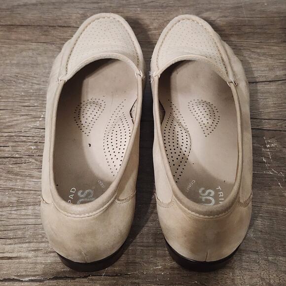 SAS Savvy Women's Tri Pad Soft Leather Loafer Slip-On Shoes Size 9.5 Beige - Picture 8 of 9